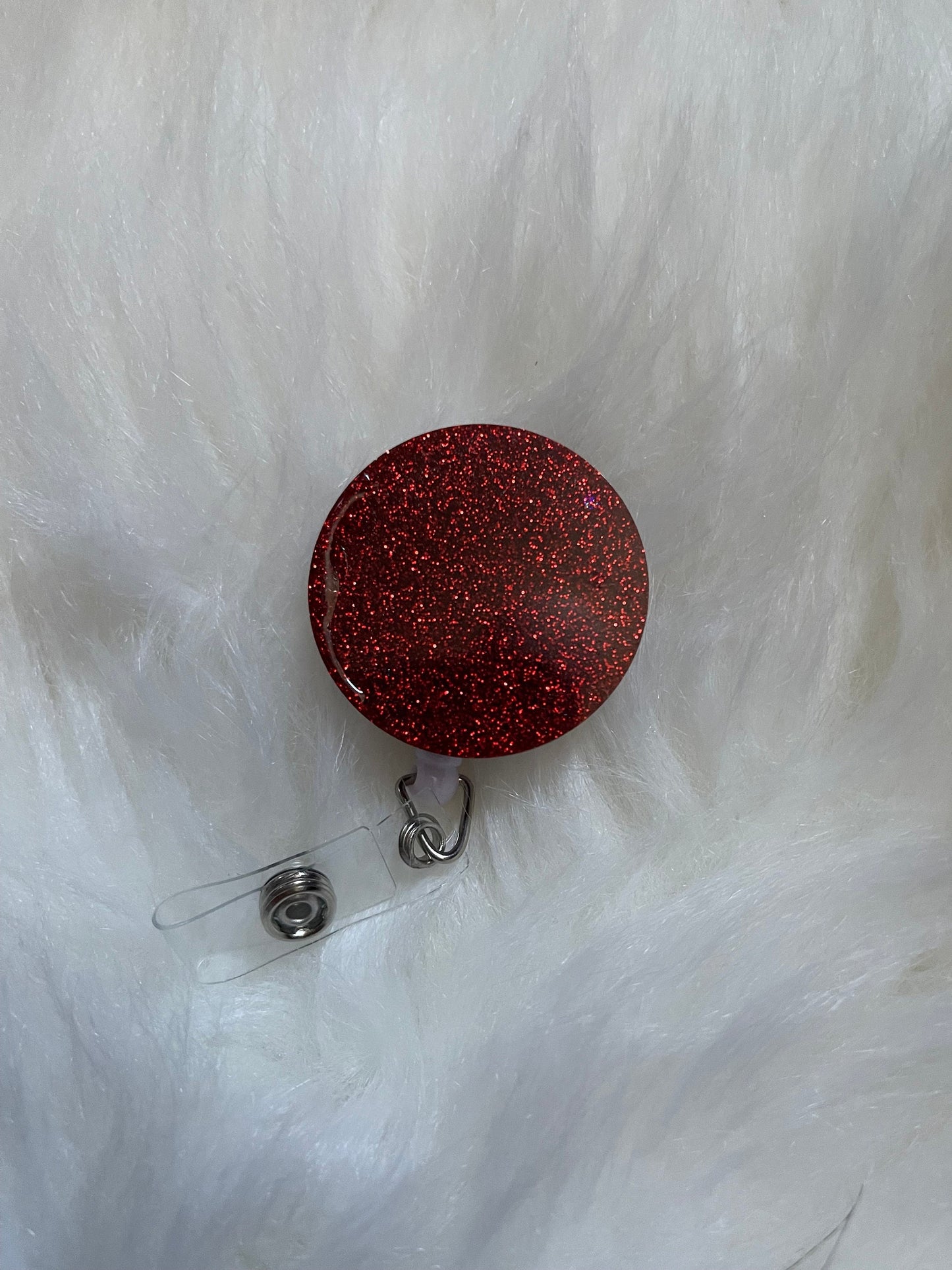 Glitter badge reel Nurse badge reels - Retractable badge reel - RN ID holder - ID clip - badge clip - interchangeable velcro -resin badge